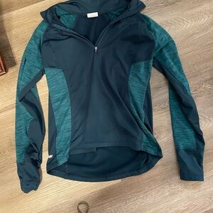 Danskin teal sports zip up